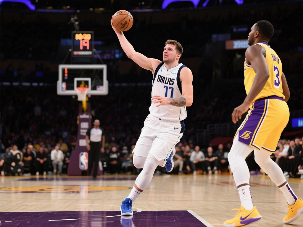 湖人陷得分荒！东契奇突破上篮独秀全场